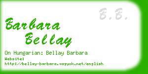 barbara bellay business card